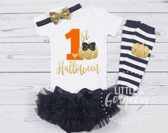 1st Halloween Outfit, First Halloween Onesie, First Halloween Outfit, 1st Halloween Onesie, Girls Fall outfit, Thanksgiving Outfit