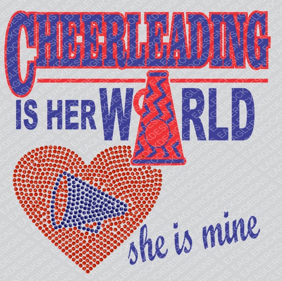 Download Rhinestone Cheer Heart Cheer Mom SVG DXF EPS Cut File