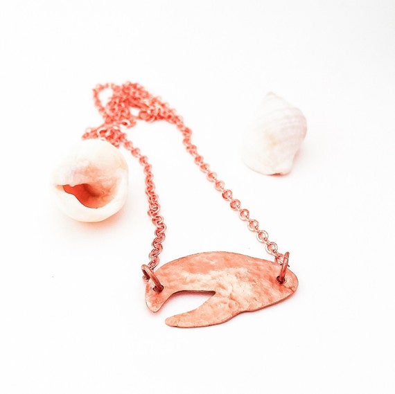 Items similar to Lobster Necklace / Hammered Sterling Silver Lobster