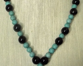 Green/ Black with Glass Heart Pendent