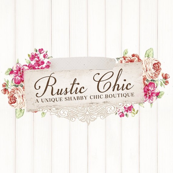 Shabby Chic Premade Boutique Logo Scrapbooking