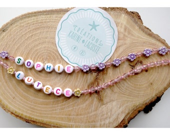 Collier pour fillette avec prénom (personnalisé)