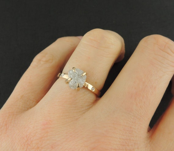 Uncut diamond engagement rings for sale