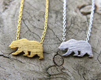 SALE- California Bear Necklace, Dainty Necklace, Simple Necklace, Everyday Necklace, Bridesmaids Necklace