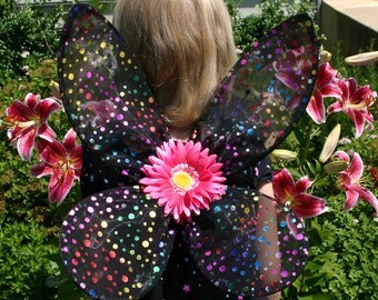 Rainbow Dot Fairy Wings