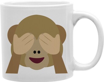 Monkey Emoji Collection: Monkey See, Monkey Hear, Monkey Speak, Monkey, Monkey Mug