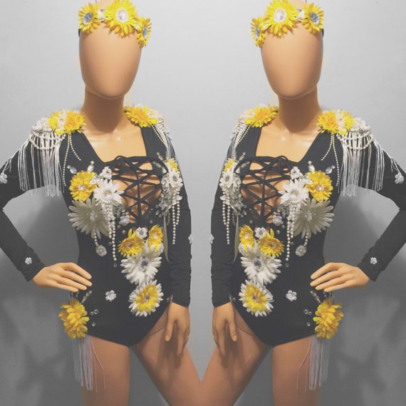Daisy Queen Bodysuit: Rave wear rave bra edm edc