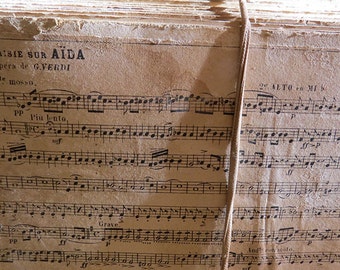 PROMOTION: 37 Vintage music sheets “Fantaisie sur Aida” Verdi