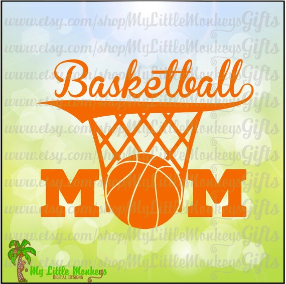 Download Basketball Mom with Net Design Full Color Digital File Jpeg