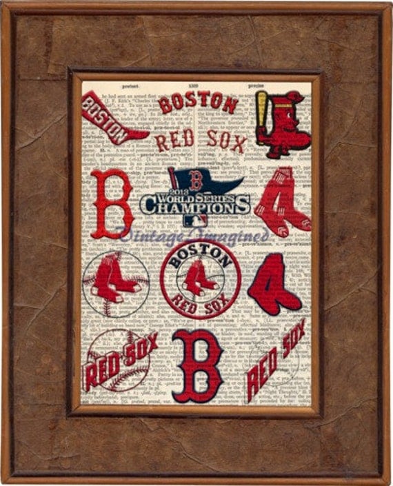 items-similar-to-boston-red-sox-logo-history-dictionary-art-8x10-on