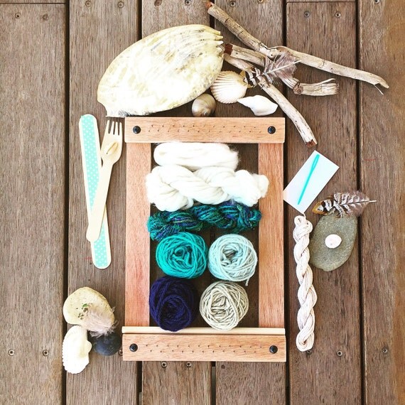 Weaving Loom Kit Beginners Loom Weaving Kit by NeonKnotDesigns