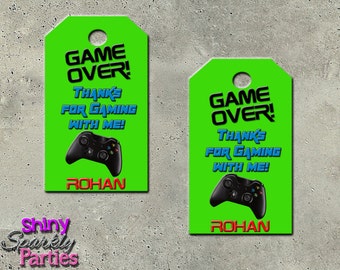 Printable "GAMING FAVOR TAGS" - Video Game Party Favor Tags - Game Favor Tags - Video Game Birthday Party Favor Tags - Teen Birthday