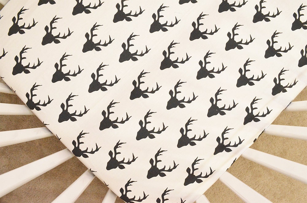Crib Sheet Baby Boy Bedding Deer Crib Sheet by westandarrow