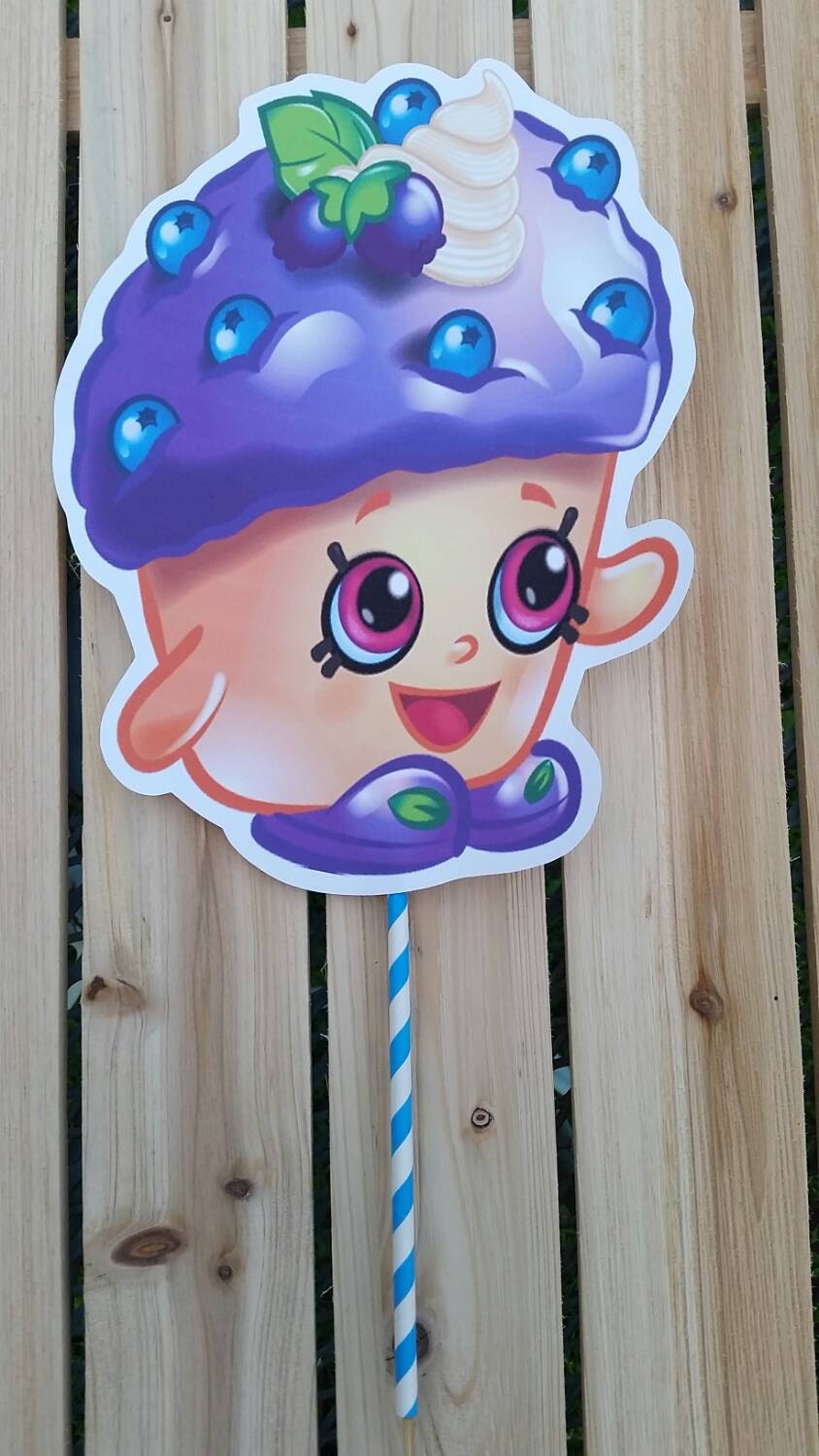 Shopkins blue berry muffin 10 inchor 5 inch by SilviasPartyDecor