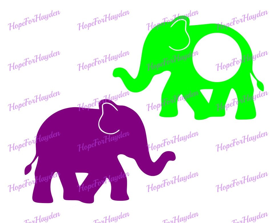 Download Elephant monogram SVG elephant SVG cutting file cut file