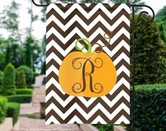 Monogram Pumpkin Flag, Fall Garden Flag, Monogram Garden Flag, It's Fall Y'all, Custom Flag, Monogram Yard Flag, Personalized House Flag