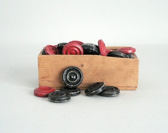 Vintage Celluloid Checkers Game Pieces