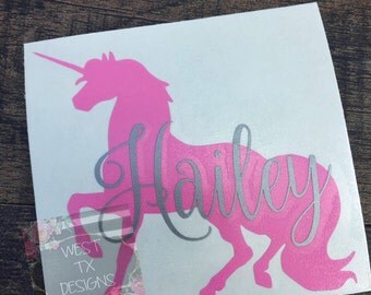 Unicorn Decal | Unicorn Sticker | Yeti Cup Decal | Personalized Decal | Vinyl Decal | Yeti decal for girls | Car Window Decal | Decal RTIC