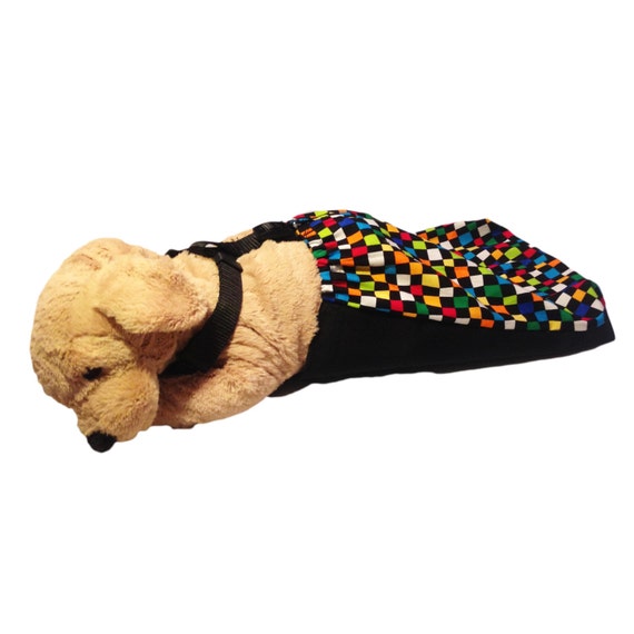 Color Checker Dog Drag Bag for Paralyzed Pets by BarkertimeUSA