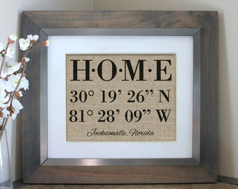 Housewarming Gift, New Home Housewarming Gift, Our First Home, House Warming Gift, Latitude Longitude Sign, Address Sign, GPS Coordinates