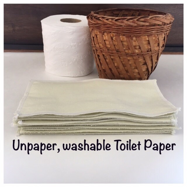 Washable Reusable Toilet Paper 2 Ply Cloth Wipes Ivory Soft