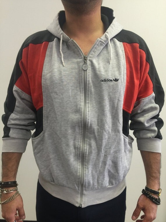 red adidas zip up jacket