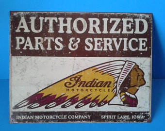 Tin Sign " #S1930 Indian Motorcycles " Advertisement 16"x12"