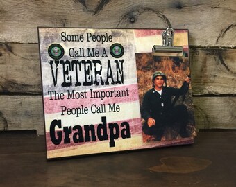 Personalized Gift For Grandpa, Gift For Dad, Father's Day Gift, Veteran's Day Gift, Some People Call A Veteran The Most Important Pe