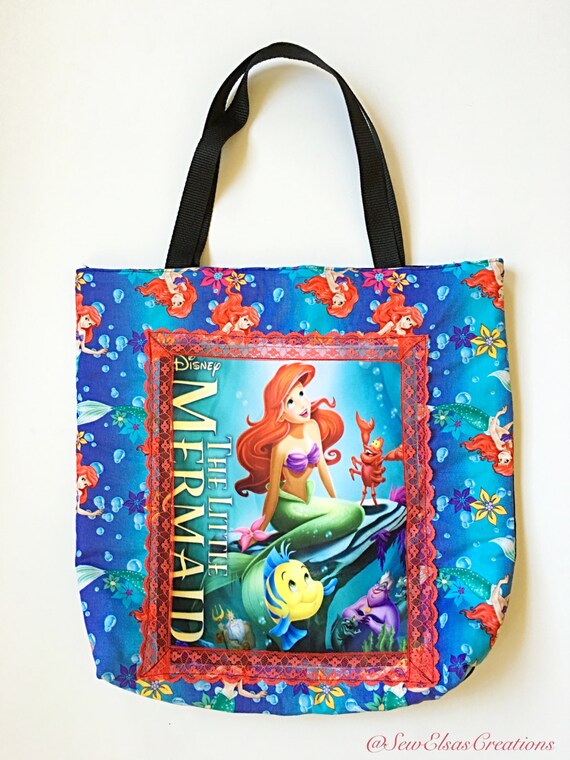 The Little Mermaid Ariel Disney Tote Bag by SewElsasCreations