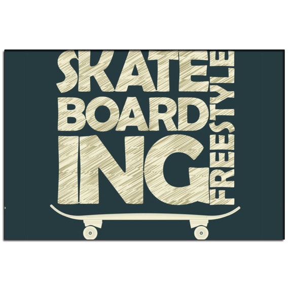 Skateboarding Freestyle Skateboard Rug from by SkateboardBedding