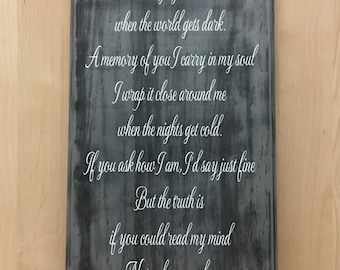 A picture of you memorial sign, memorial gift, sympathy gift, custom wood sign, pet sympathy, home decor wall art, wood sign sayings
