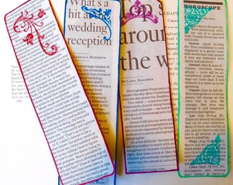 Newspaper "Filigree" Bookmarks (set of 4)