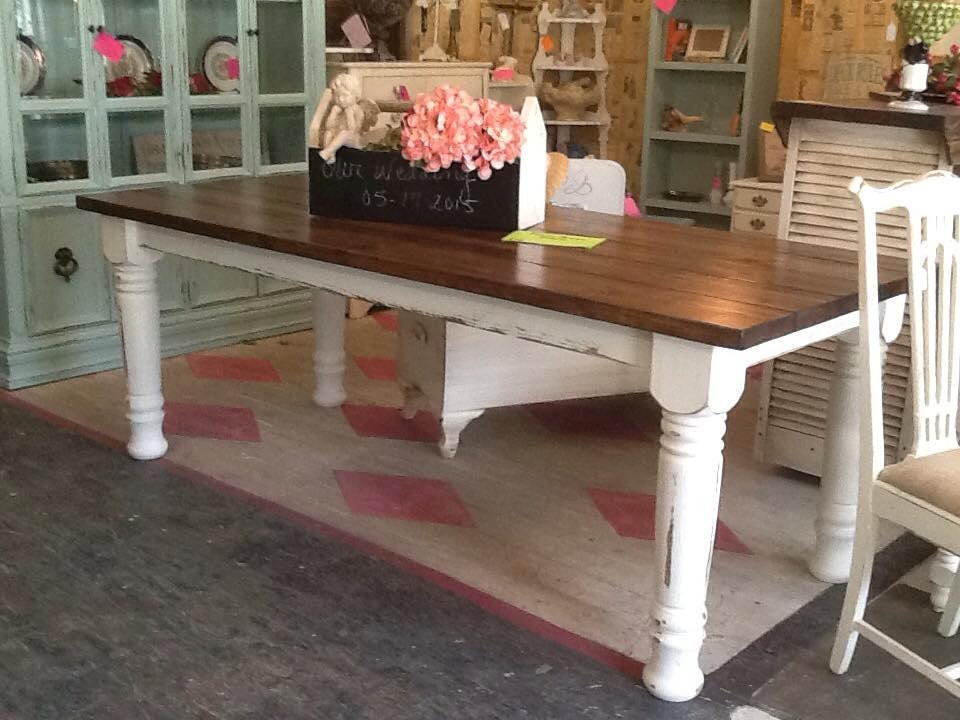 Turned Leg Farmhouse Table Chunky Leg Farm by ...