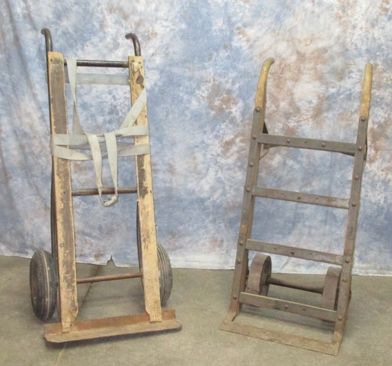 2 Factory Carts Hand Truck Dolly Nutting Vintage By TheOldGrainery