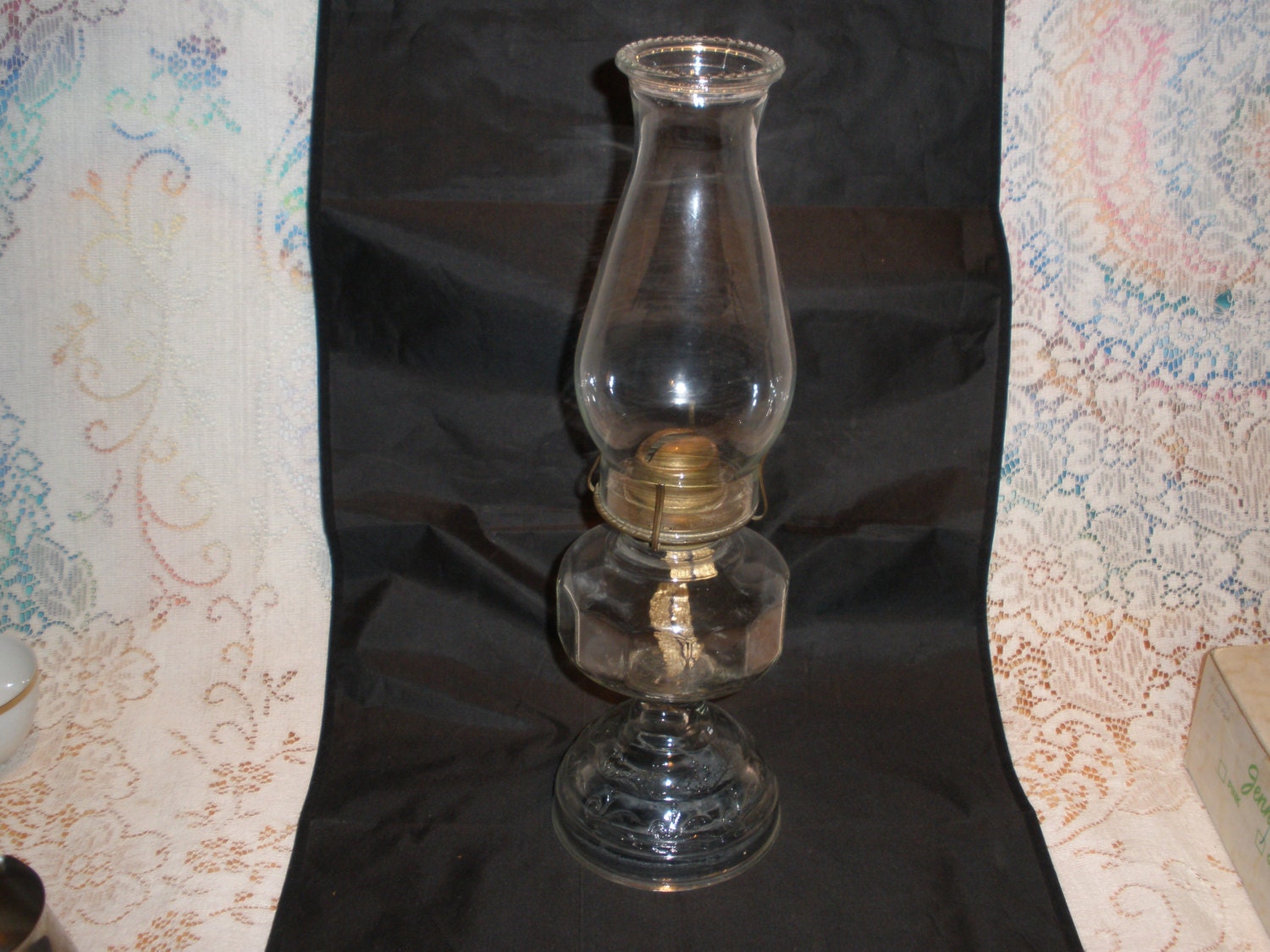 Hurricane Oil Lamp Vintage 1950's Eagle Plume & Atwood