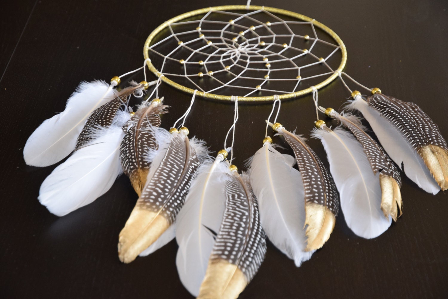 Large Gold Dream Catcher Tribal Dream Catcher Native