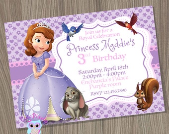 Sofia the first invitation, Princess Sofia Invitation, Princess Birthday Invitation, Sofia the first birthday, Sofia the first party