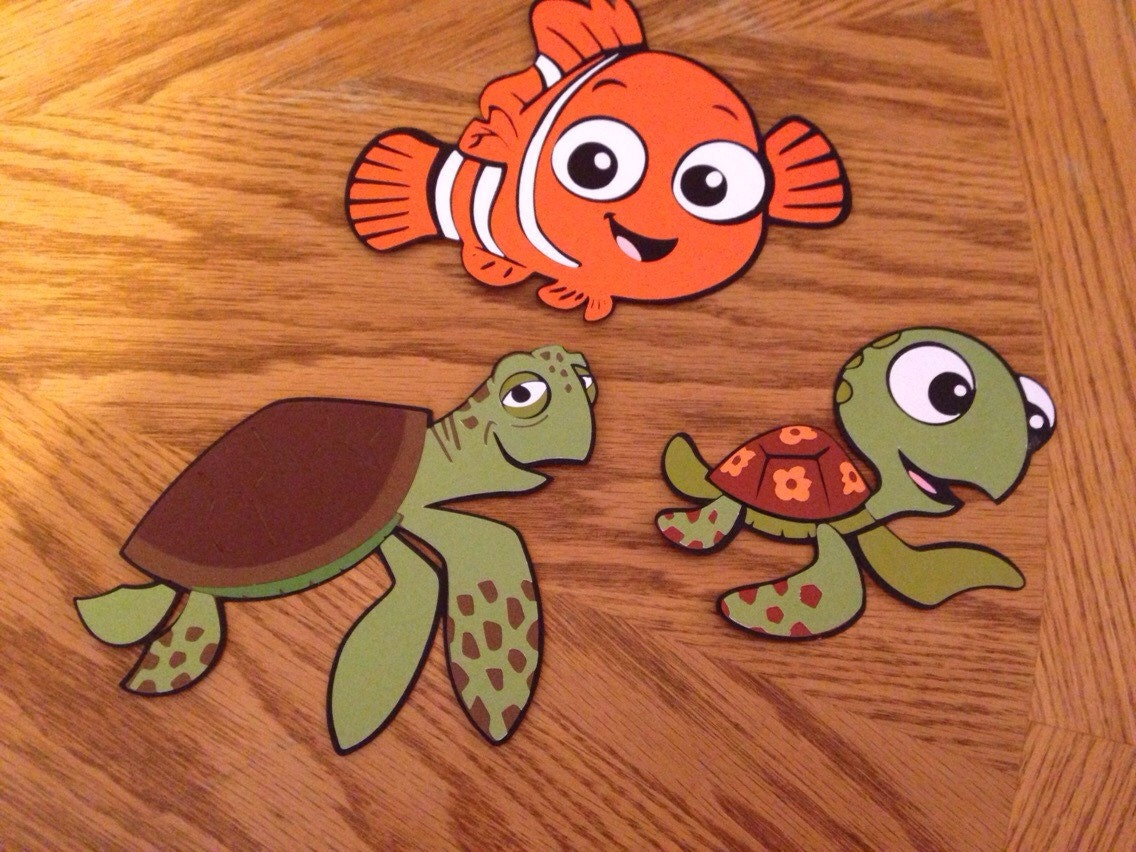 Set of 3 Finding Nemo die cuts by ScrappinBJs on Etsy
