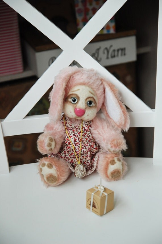 pink rabbit teddy