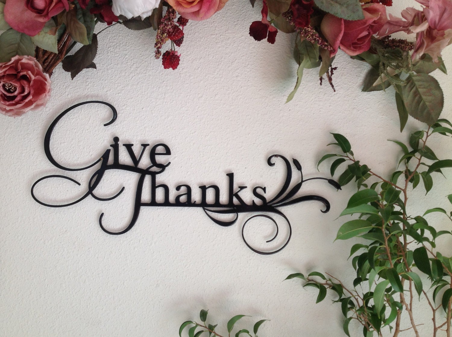 Give Thanks wall art home decor thanksgiving art gift