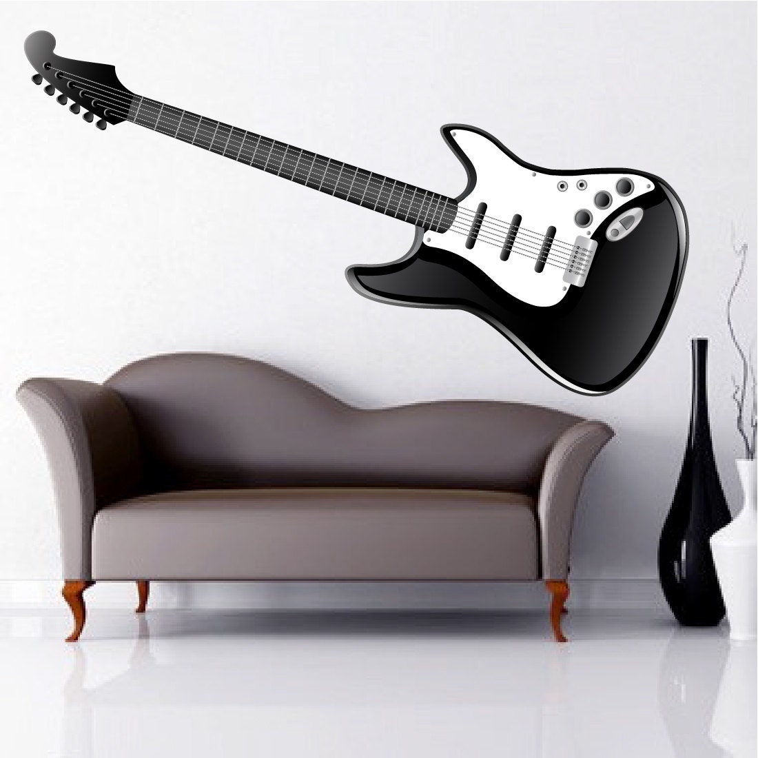 Guitar Decals Large Guitar Decor Guitar Murals Guitar for