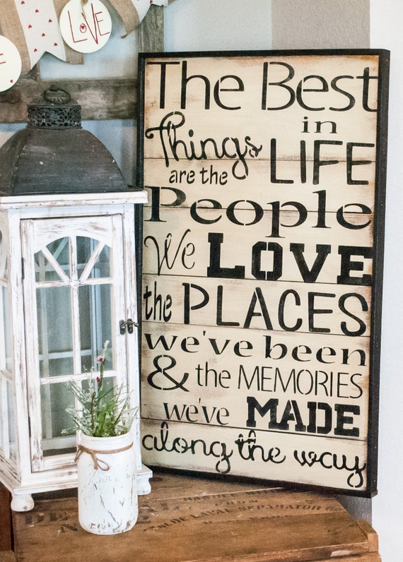 The best things in life rustic Wood Sign Wood Sign Rustic