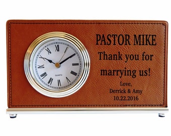 Wedding Officiant Clock Gift,Wedding Solemniser ThankYou Gift,Custom Wedding Celebrant Gift,Bishop ReverendPriest Gift On our Wedding,LCO001