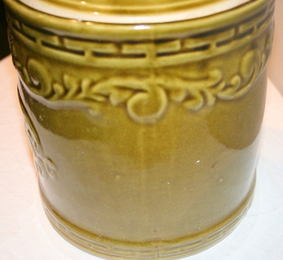 Vintage Monmouth / Western Stoneware Pottery Cookie Jar