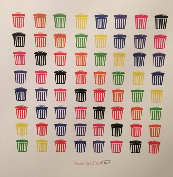 64 Rainbow/Pastel Trash Cans by MadeWithSouthernLuv on Etsy