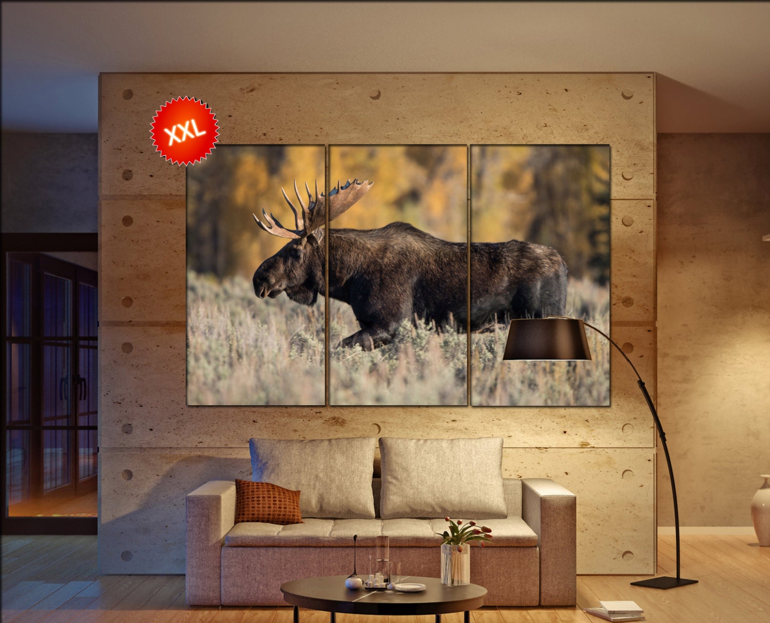 Moose wall art print prints on canvas Bull Moose photo art