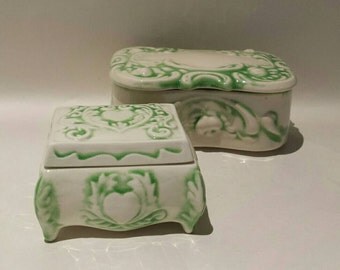 Handmade vintage keepsake boxes made by "Cathy"