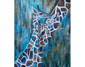 Items similar to Love Giraffe, individual Valentine card. on Etsy