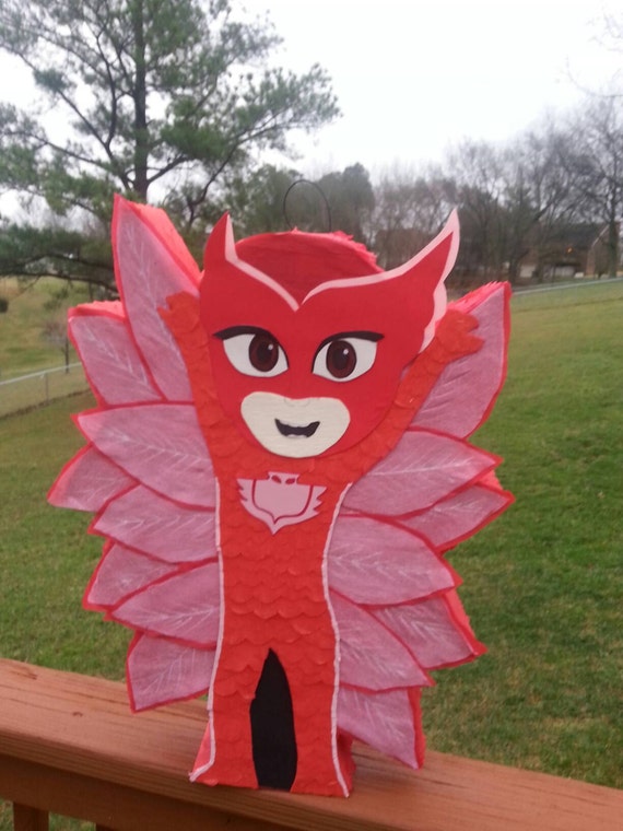 Items similar to Custom hand made pinata, Pj mask birthday, owlette