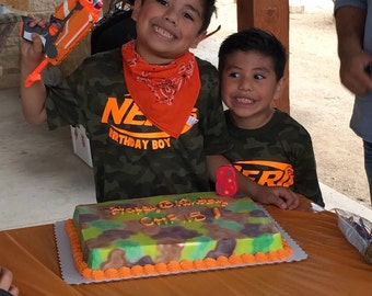 Nerf Neon Orange birthday shirt!